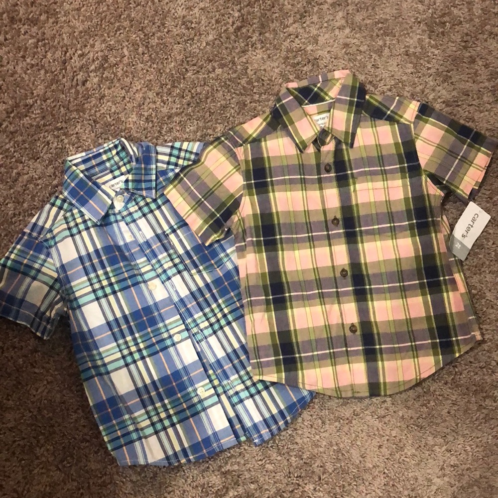 Carters 2t boys short sleeve button down